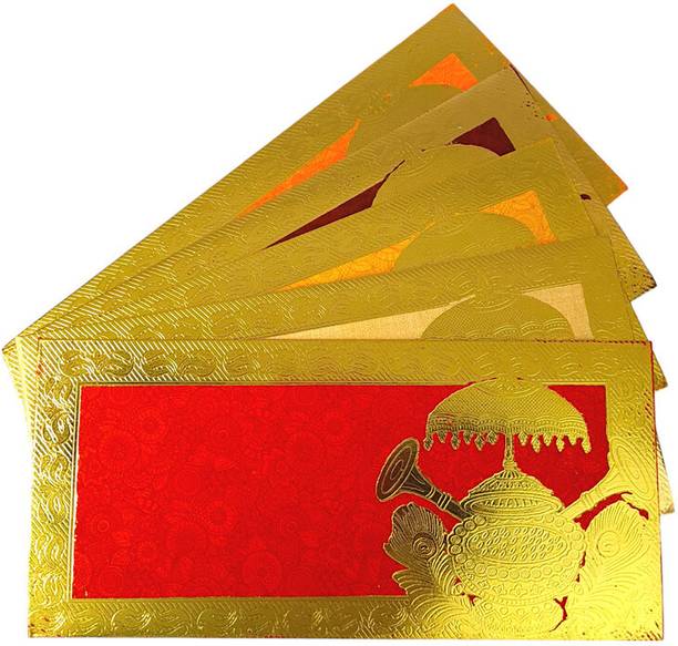 minimal affairs minimal affairs 10 Pcs Sehnai Pattern Premium Shagun Cash Gift Envelopes Envelopes