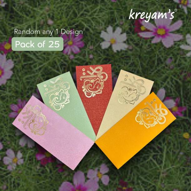 Kreyam's Envelopes for Gifting Cash Sagan Lifafa Wedding Envelopes