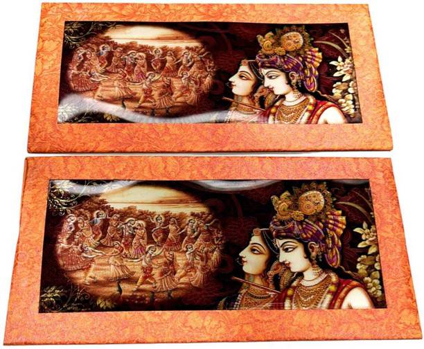 KRIDAY CRAFT 3D Designer Radha krishana Money Envelopes for Wedding, Anniversary (Pack of 2) Envelopes