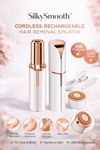 Vayu Painless Hair Removal Epilator for Women | Face & Body Use | Rechargeable, Portable & Skin-Friendly Cordless Epilator