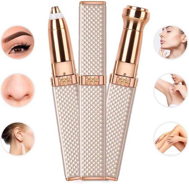 ziup Women's Designed 2-in-1 Facial Hair Remover and Eyebrow Trimmer Epilator Cordless Epilator