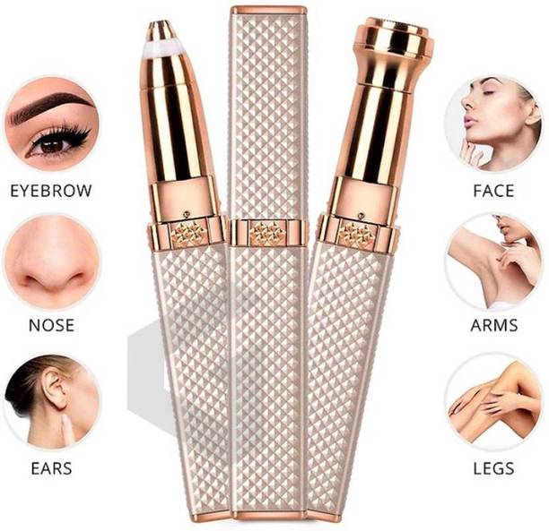 ziup Rechargeable 2 in 1 Eyebrow Trimmer and Painless Facial Hair remover Cordless Epilator