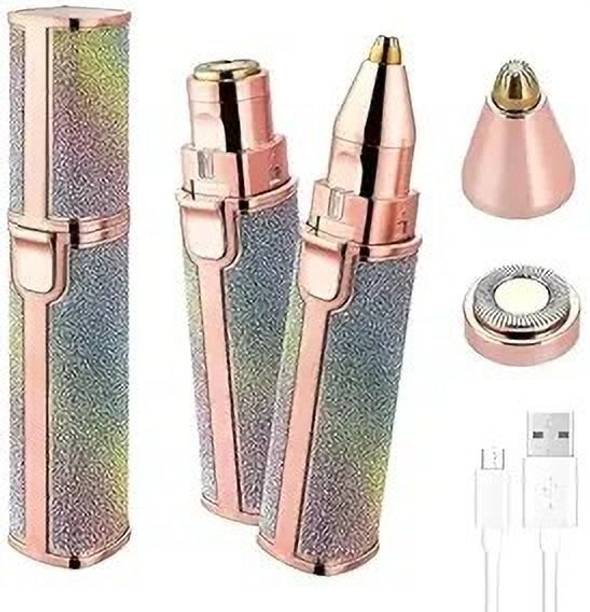 QueryZen Portable 2in1 Nose & Eyebrow Trimmer for women Cordless Epilator