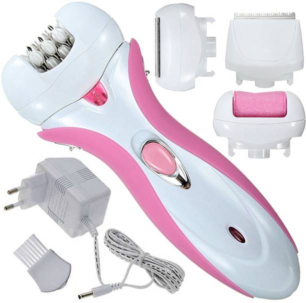 QGS C 4in1 Rechargeable Washable Shaver Hair Remover Trimmer Callus Remover Painless Cordless Epilator
