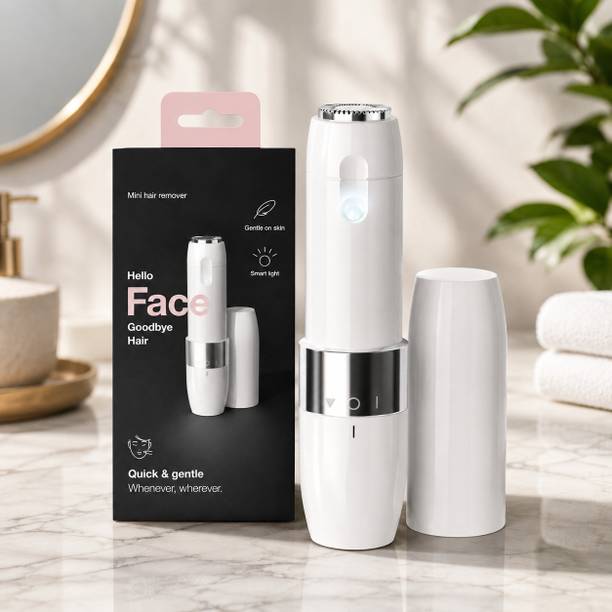 Yiveko Mini Facial Hair Remover for Women | Electric Face Hair Removal Trimmer with LED Light | Portable Eyebrow & Upper Lip Hair Remover Cordless Epilator