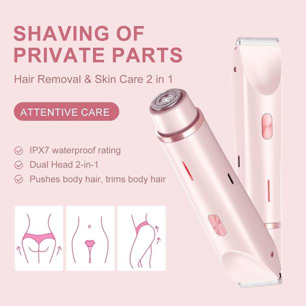 Flisco 2-in-1 Bikini Trimmer for Women Cordless Epilator