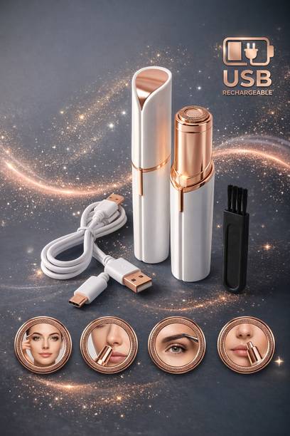 Vayu Facial Hair Remover for Women | USB Rechargeable Painless Epilator | Cordless Face & Body Hair Trimmer for Upper Lip, Chin, Arms & Bikini Cordless Epilator