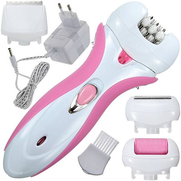 QGS B 4in1 Chargeable Washable Body Hair Remover Foil Shaver Callus Remover Painless Cordless Epilator