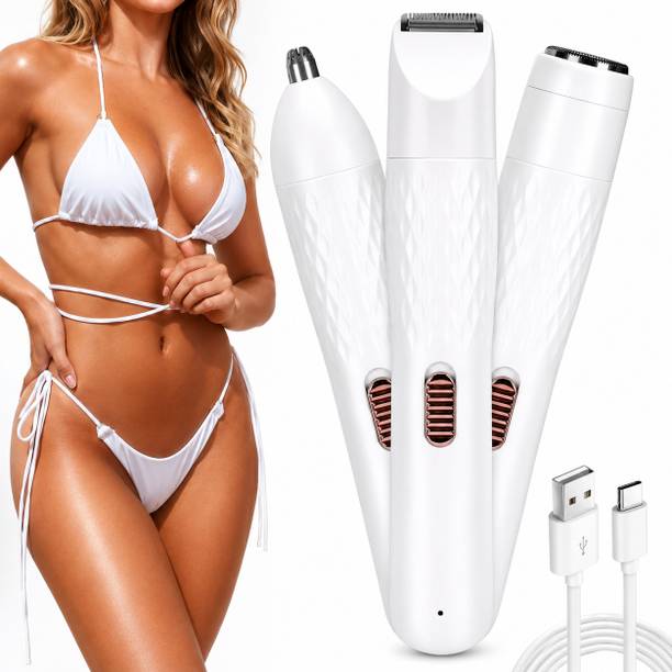 oleander Epilator 3-in-1 Women’s Trimmer for Bikini, Face & Body Hair Removal Cordless Epilator