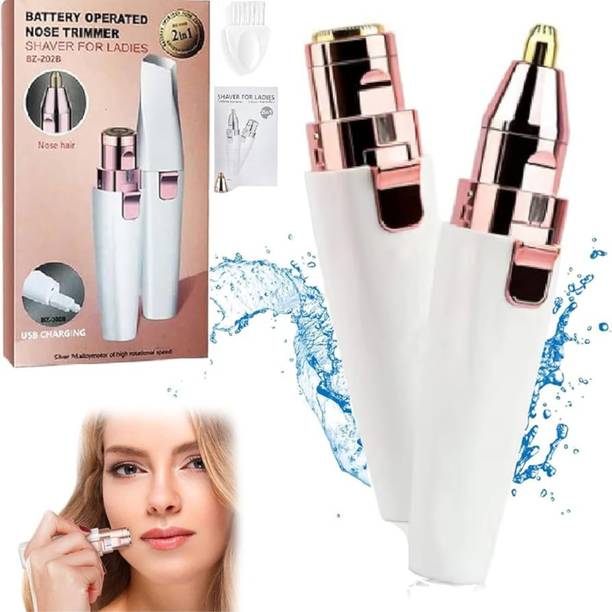 Parthstylemart Women’s 2-in-1 Facial Hair Remover & Eyebrow Trimmer | Rechargeable USB Face Epilator | Daily Use Beauty Grooming Device Cordless Epilator