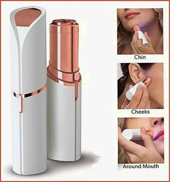 Garleaf Flawless Lipstick Shape painless hair remover Cordless Epilator (White, Gold) Cordless Epilator