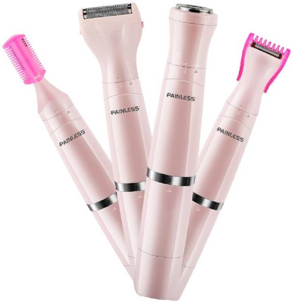 Painless Hair Removal for Women- 4 in 1 Electric Hair Shaver Kit Include Face Hair Remover, Eyebrow Trimmer, Body Shaver, Nose Hair Trimmer, Waterproof Razor Cordless Epilator
