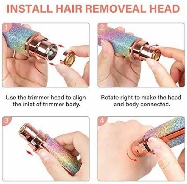 MODERNEHUB Glitter plated Electric Facial Hair Remover -Electric Cordless Epilator