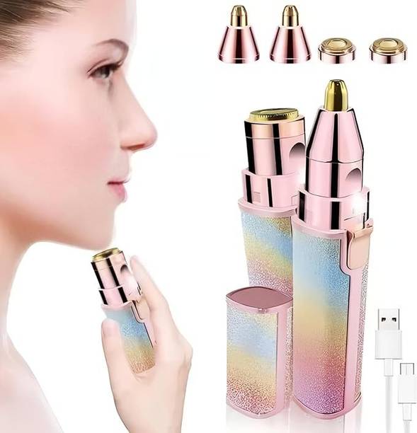 VTHIN Portable 2 In 1 Blawless Eyebrow Remover for women Face, Lips, Nose Hair Trimmer Cordless Epilator
