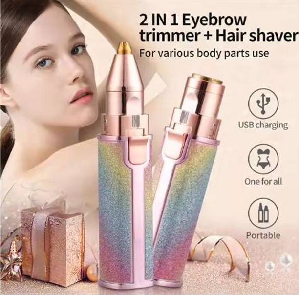 QueryZen A43 2 in 1 Painless Eyebrow Rechargable Trimmer & Facial Hair Removel for Women Cordless Epilator