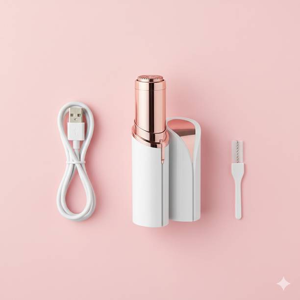 Online mega mart Flawless Facial Hair Remover | Gentle on Skin | Painless Beauty Tool | LED Light Cordless Epilator