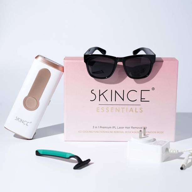 SKINCE 3 in 1 IPL Hair Removal Kit, Ice Cooling Tech, 999,900 Flashes, Whole body use Corded Epilator