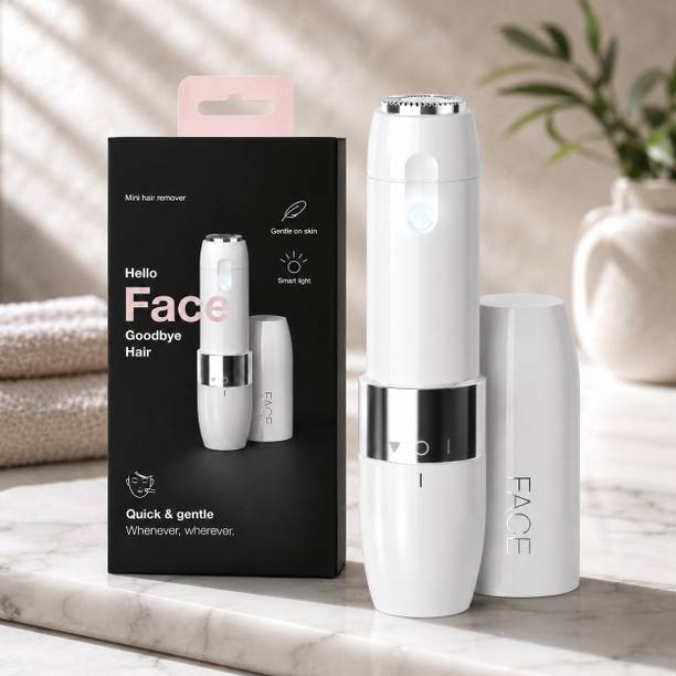 Yiveko Electric Facial Hair Remover for Women | Mini Face Trimmer with Smart Light Cordless Epilator