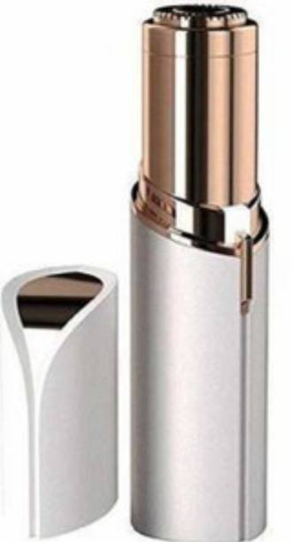 Parthstylemart Painless Facial Hair Remover for Women - Lipstick Style Electric Epilator for Upper Lip, Chin & Peach Fuzz (White) Cordless Epilator