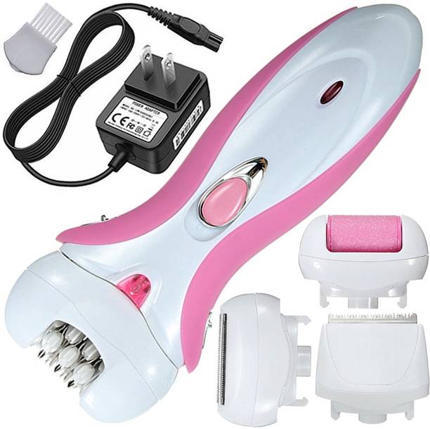 QGS A Ladies 4in1 Rechargeable Washable Foot Callus Remover Trimmer Shaver Painless Cordless Epilator