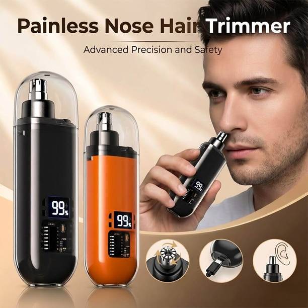 Flisco Nose Hair Trimmer for Men & Women with LED Display Cordless Epilator