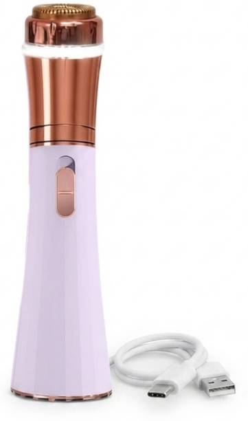 DRUMSTONE Painless Facial Hair Remover for Women, USB Rechargeable Eyebrow Trimmer Cordless Epilator
