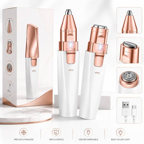 IkhodalEnterpr Epilator 2-in-1 Face Hair for women for Upper Lip, Chin Epilator Eyebrow Trimmer Cordless Epilator (White) 02 Corded Epilator
