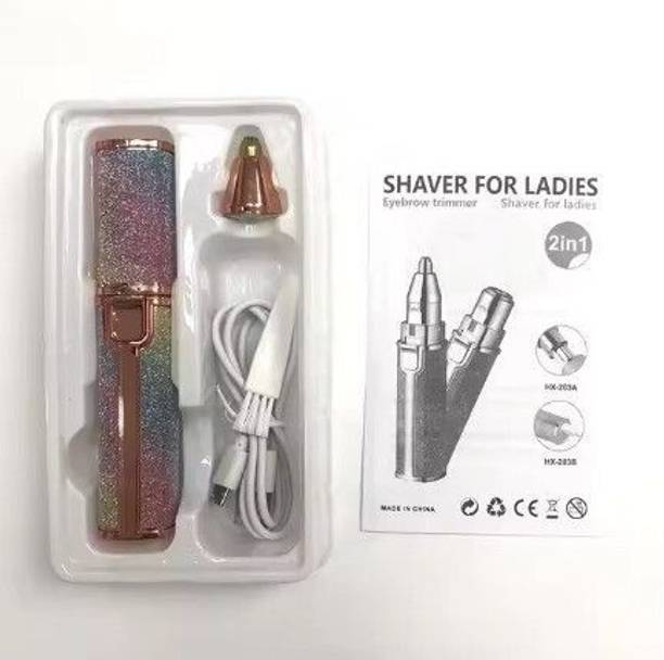 QueryZen A11 2 in 1 Painless Eyebrow Rechargable Trimmer & Facial Hair Removel for Women Cordless Epilator