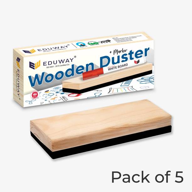 Eduway Wooden Duster for Erasing whiteboard and Chalk Board for Home, School, Office Non-Toxic Eraser