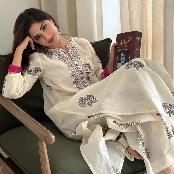 Women Viscose Rayon Kurti Pant Set