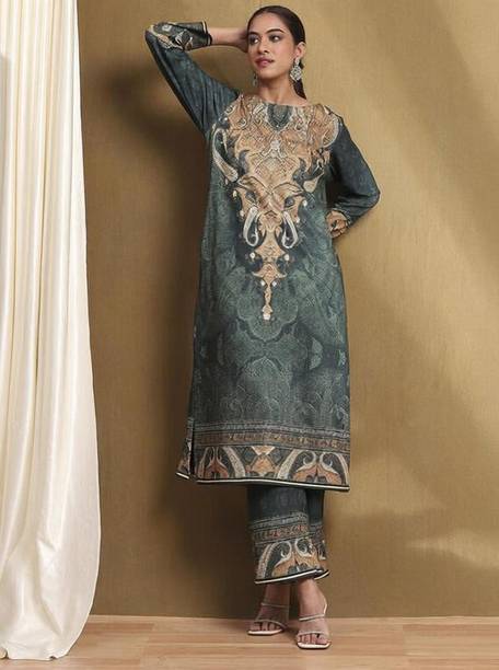 Women Polyester Kurta Pant Set