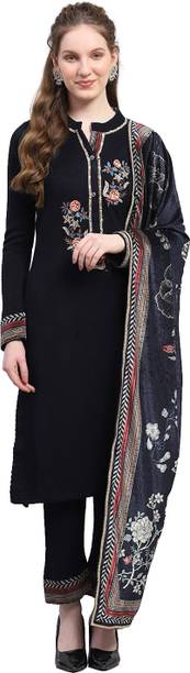 Women Wool Kurti Pyjama Dupatta Set