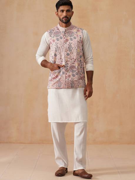 Jompers Men Kurta Pyjama Ethnic Jacket Set