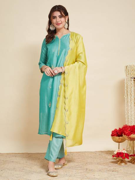 MOKOSH Women Kurta Pant Dupatta Set