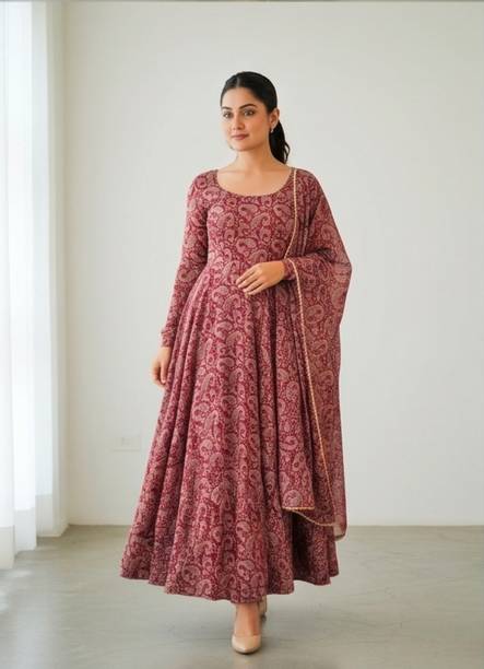 BHAWANA TEXTILES Flared/A-line Gown
