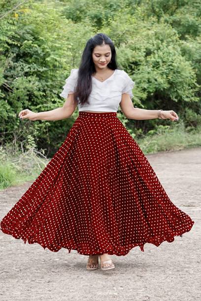 Polka Print Stitched Lehenga Choli
