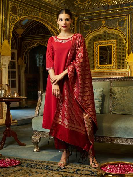 Women Viscose Rayon Ethnic Top Set