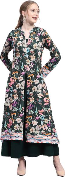 Women Wool Kurti Pyjama Set