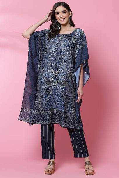 Women Polyester Kaftan Pant Set