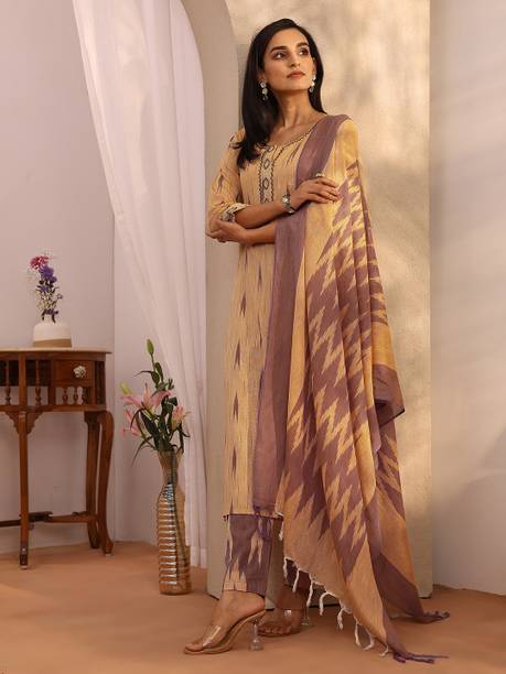 Womens Solid Cotton Blend Straight Kurta for Women Suit