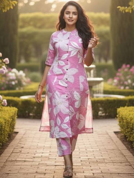 KALINI Women Viscose Rayon Kurta Pant Set