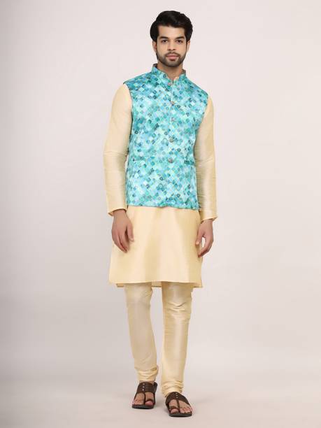 Sadree Men Kurta Pyjama Ethnic Jacket Set