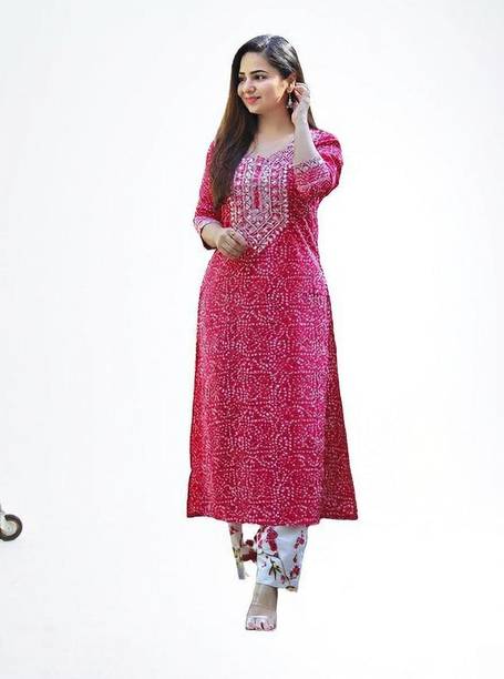 Women Cotton Rayon, Viscose Rayon Kurti Palazzo Set
