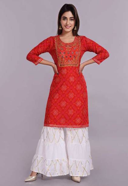 JAFFRY EMBROIDERY Women Kurta Sharara Set