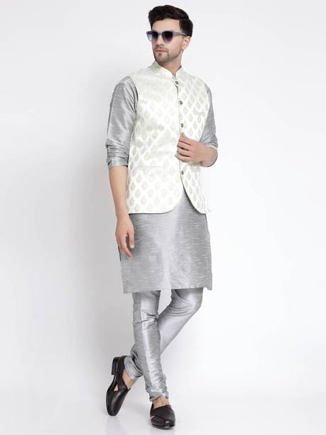 TS Lifestyle Men Kurta Pyjama Ethnic Jacket Set