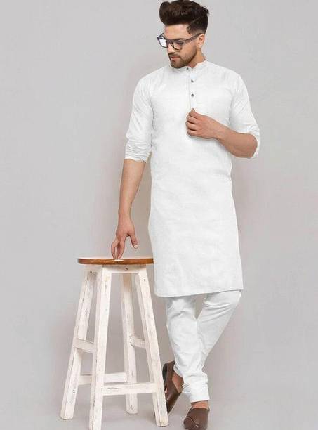 Men Pure Cotton Kurta Churidar Set