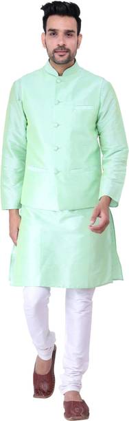 HouseOfCommon Men Kurta Pyjama Ethnic Jacket Set
