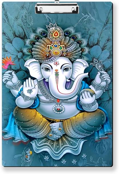 Regalocasila Lord Ganesha (Ocean Blue) Digital Printed Exam Pad