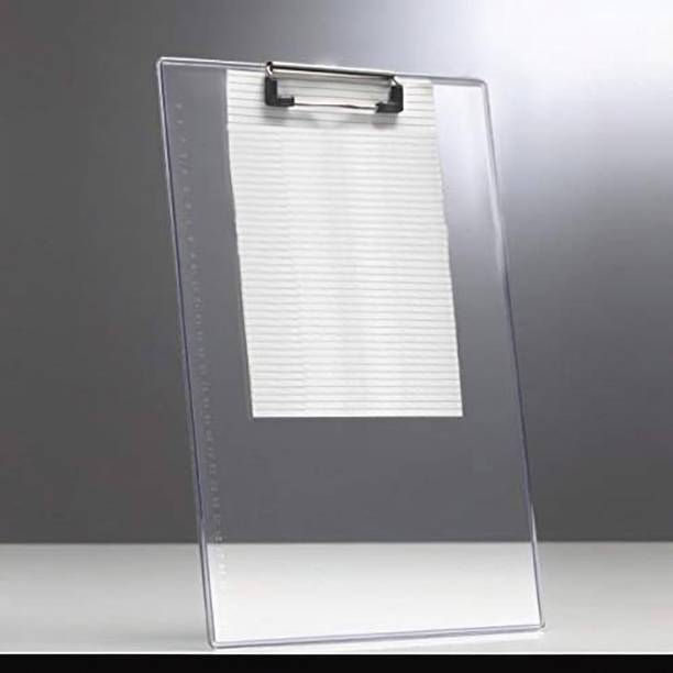 DVAU Transparent Exam Pad A4 Size Writing Board with Clip