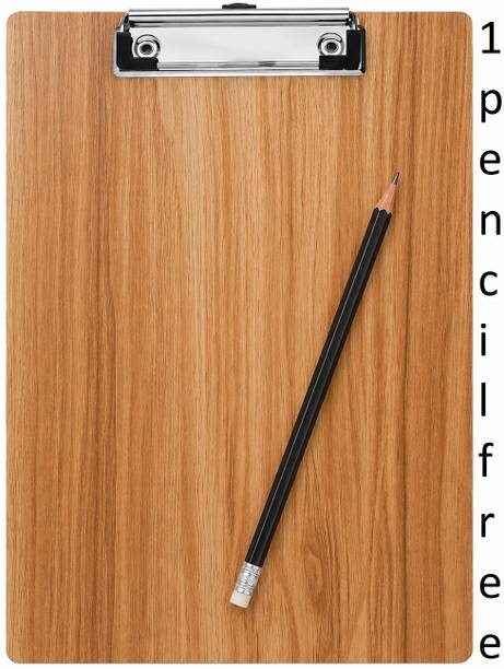 DWIBHUJAY Examination Writing Pad Clipboard, Plywood Exam Board, Durable Wooden Clip Board